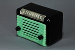 Admiral 7T03CG Radio in Black Bakelite with Green - Rare Midget Size